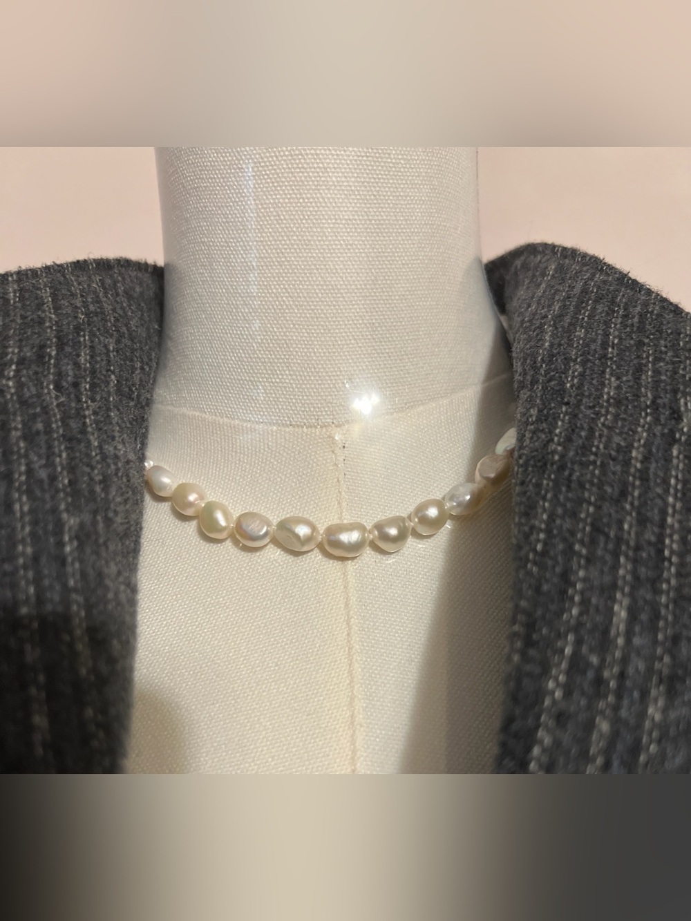 Freshwater Pearl Choker Necklace - White